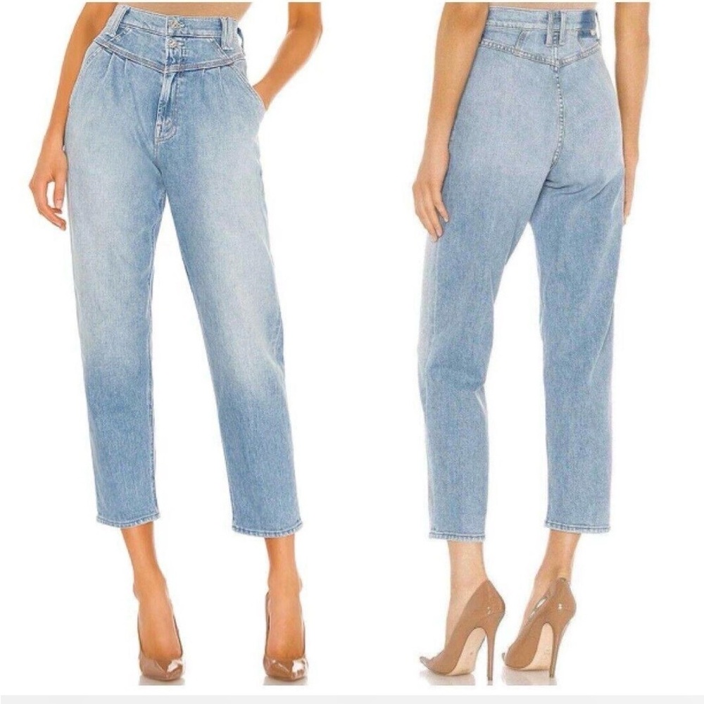 MOTHER Mother Superior The Pleated Popular Peg Jeans